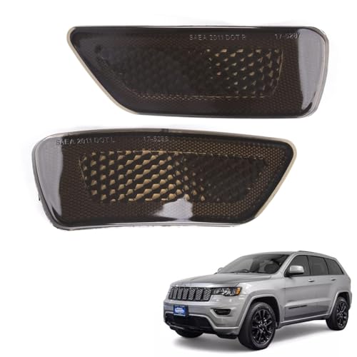 Image of Smoked Lens Rear Bumper Reflector Light for Jeep Grand Cherokee (2011-2020) Patriot (2013-2017) Compass (2011-2017) for Dodge Journey 2011-2020, Replace# 57010720A 57010721AC