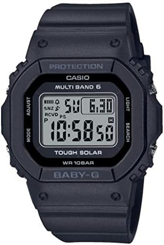 Casio BGD-5650-1ER Baby-G Telsiz-Solar Kadın Saati, Siyah, Kayış