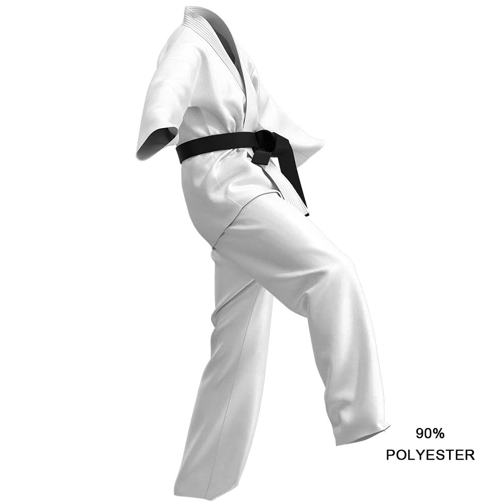 Strój do karate dla dzieci, dziewczynek, wygodny, profesjonalny strój do judo, dla chłopców, dekolt w serek, taekwondo, strój z paskiem