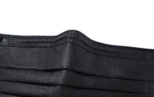 Disposable 3 Ply Face Masks Pack Of 50 Pcs/Box, Albatross Health 3Ply Premium Black Procedure Earloop Face Mask, Safety Mask Filter For Protection, Mouth And Nose Cover For Adults #TOP4