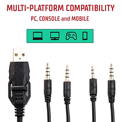 Cuffie Gaming H420 - Cuffie da giocatore dotate di microfono Flessibile, con Controllo del volume, cancellazione rumore esterno, colori LED. Adatte per PC e console. - Cuffia gaming - Immagine 5