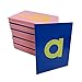 Delmach Montessori Sandpaper Letters | Lowercase | PP Wood Tiles | Vowel Consonant Color Coded | Includes Storage Box