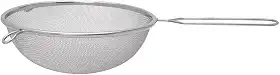 Mimo Style Peneira 18 cm Com Suporte Para Acomodação em Panelas e Travessas, Suporta Altas e Baixas Temperaturas, Material de Inox Resistente e Flexível, Fácil Manuseio, Extremamente Simples de Limpar