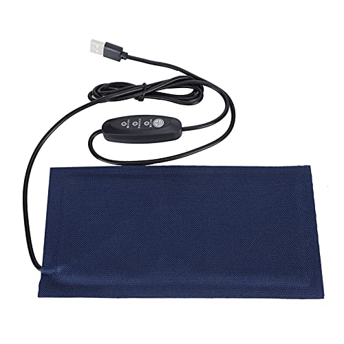 Pet Heating Pad, USB Power Pet Heated Bed Mat, Pet Bed Warmer, 7 9 x 3 9in Indoor Warming Mat, adjust Temperature Puppy Pads, Pet Sleeping Bed Mat for Lizards Reptiles Pet (L)