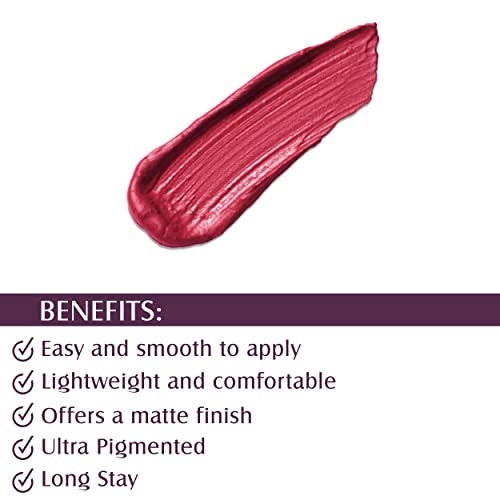 Image of Glam21 Matte Lippie No Transfer Lip Gloss | Lightweight and comfortable| Creamy Matte Formula - 4 gm | Buff-17