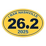 Charmed Running Brand I Ran Nashville Marathon 26.2 Car Magnet with Custom Year Option