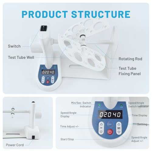 Rotateur 3D de laboratoire compact pour stopper la sédimentation des tubes - 6