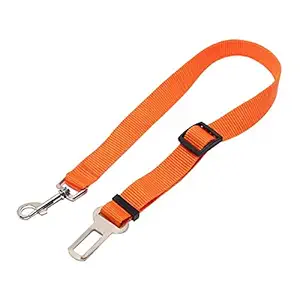 GAH Enterprise Adjustable Pet Cat Dog Car Seat Belt Nylon Leash for Pet Dog Cat Orange