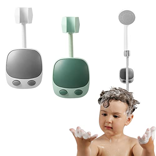 Barley Ears Lot de 2 Supports de Douche, Supports de Pomme de Douche Universels Réglables sans Perçage - Support de Douche Mural pour Salle de Bain, Hôtel, Rotatif à 360 Degrés Cover
