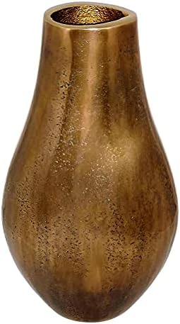Made of Aluminum- Large 9 inch high Vase - A Rare Indian Decor - Antique Bronze Finish - FIT for Water Filling