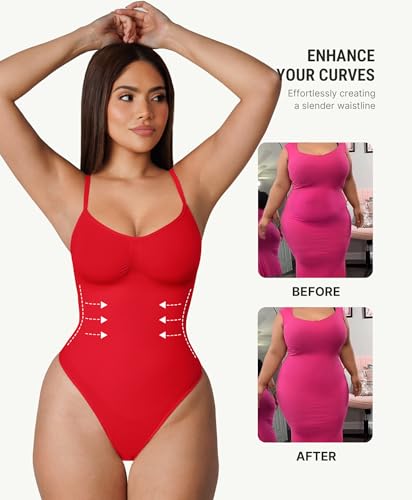 Image of FeelinGirl Shapewear Bodysuit for Women Tummy Control Body Shaper Going Out
