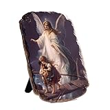 moicla Guardian Angel Image – 7.5″ Catholic Tile Frame