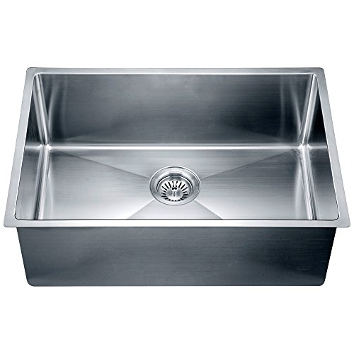 Dawn Sru251610 Undermount Small Corner Radius Single Bowl Sink, Polished Satin #TOP23