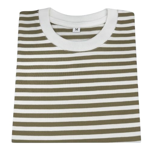 Image of Children's Striped Cotton T-Shirt, Classic Design, Multiple Colors, Age 1-7