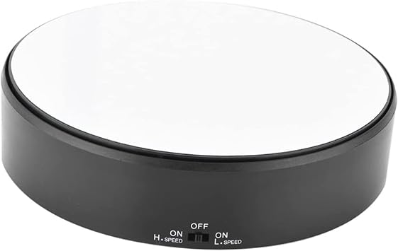 Estink Rotating Display Stand,360aABS Material Motorized Rotating Mirrored Display Stand Turntable Show Case 1000g Load Bearing for Displaying Jewelry Watch Cosmetic Toy model etc
