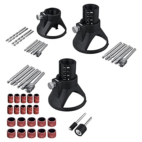 Alupre Drill Bits,29pcs Rotary Multi-Tool Electric Grinder Locator Drill Holder HSS Router Drill Bits Cover