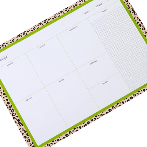 Mr. Wonderful Wochenplaner für den Schreibtisch – Animal Print Tupfen
