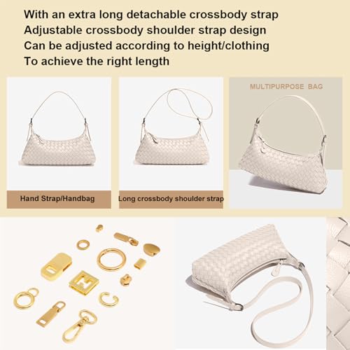 Image of Handbags Shoulder Bags for Women Small Bags Women's Woven Tote Bag Crossbody Handbag Travel Hand Bag Purse Hobo