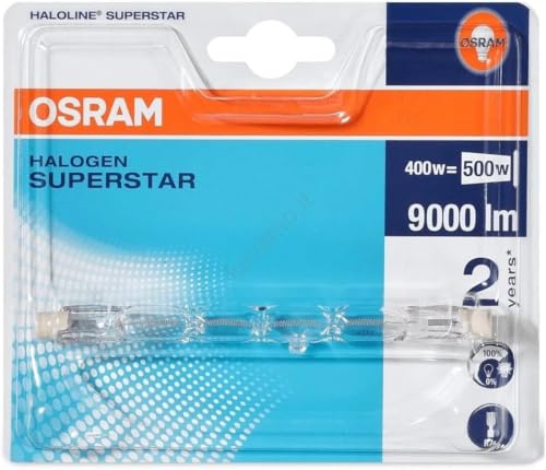 Osram 64702 Tube halogène R7S 400 W 230 V 117 mm