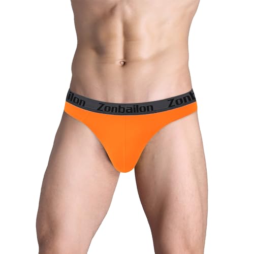 ZONBAILON Mens Thong Underwear Sexy Man G-String Butt-Flaunting Tongs Undie T-Back Underwears3