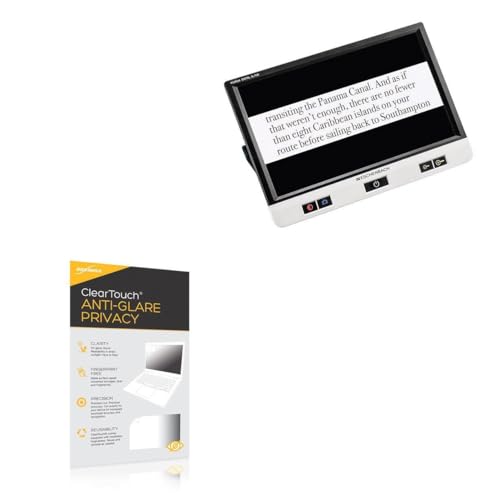 BoxWave Screen Protector Compatible with Eschenbach Visolux Digital XL FHD 1655-1 - ClearTouch Anti-Glare Privacy (2-Pack), Privacy Screen Protector Flexible Film Anti-Glare