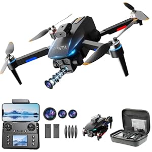 Drone with Camera for Beginners,Mini Drone with Brushless Motor,2 Batteries,One Key Take Off/Land,360 Flips, Waypoint Fly, Altitude Hold,Foldable Drone for Adults