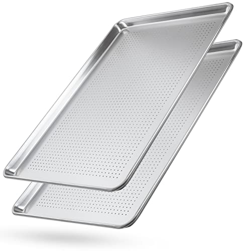 BAKSP2618PF 18" x 26" 19-Gauge Aluminum Perforated Bun or Sheet Pan - Image 7