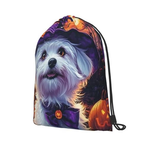 Cute Dog Print Drawstring Bags For Yoga Sport Gym, String Backpack Beach Bag Travel Backpack For Men Women Lightweight2