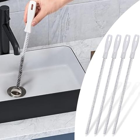 Alyvisun 4Pcs Flexible Drain Unblocker Brushes Cover