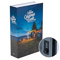 ABUS Book Safe mit Zahlenschloss - Geheimfach für Wertsachen - getarnt als Buch - mit Geldkassette aus Stahl, Blau