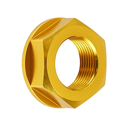 Schraubenteile Hinterrad Achswelle Kontermutter Schraube Felge M22 Motorrad Zubehör Für H-ONDA CRF250RX 2019-2021 2020 CRF450RX 2017-2020 2018 2019 CRF450R 2002-2021(Gold)