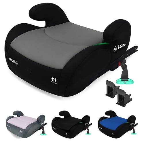 My Babiie MBCSB20 Child Booster Seat - ISOFIX, R129 i-Size 125-150cm (Group 3, 6 to 12 Years Approx.) Portable Kids Car Seat, Comfortable, Compact, Lightweight, Ideal for Travel - Grey