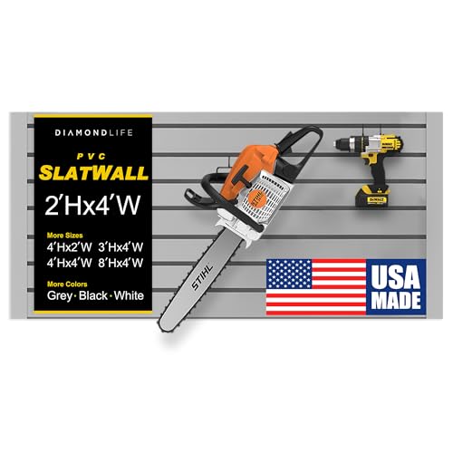 Slatwall Panel Garage Wall Organizer (Heavy Duty PVC)