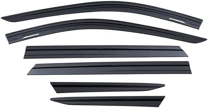 Window Rain Guard Visors Compatible For Jetour X70 Plus VT9 2021-2025 Car Accessories FIT ABS Chrome Black Door Visor Vent Shades Sun(Silver black)