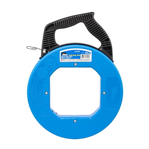 Poisson ruban en acier rigide et flexible 60 pieds avec enrouleur Tuff-grip Pro