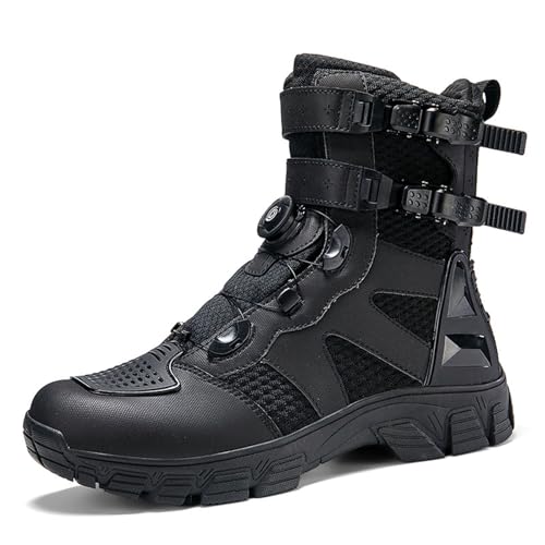 Keyimei99 Herren Motorradstiefel mit Schalthebelschutz