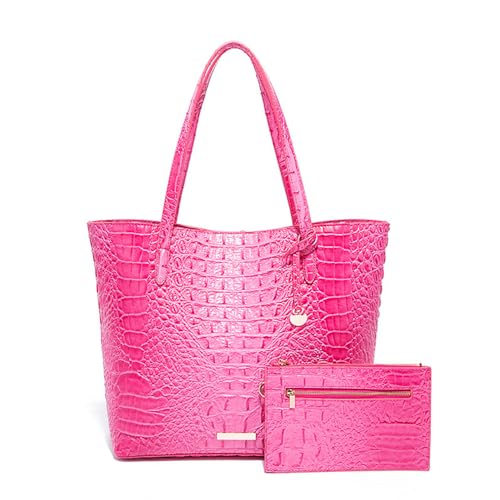 Set de 2 Bolsos Tote para Mujer con Estampado de Cocodrilo miniatura 1