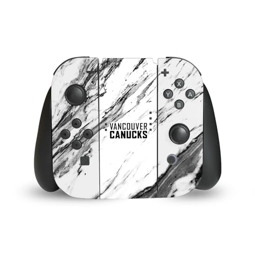 Head Case Designs Offizielle NHL Marmor Vancouver Canucks Vinyl Haut Gaming Aufkleber Abziehbild Abdeckung kompatibel mit Nintendo Switch Joy-Con Controller