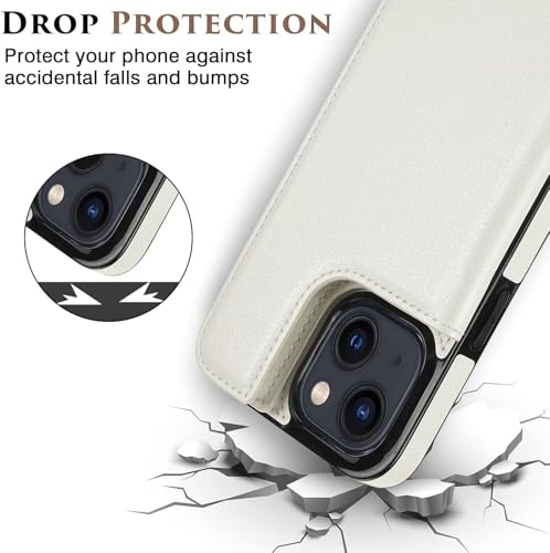Coque iPhone 13 détachable et compatible MagSafe avec support flip blanc