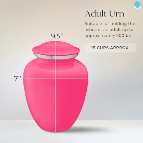 Image of Geturns - Adult Personalized Butterfly Cremation Urns for Human Ashes I Large Bright Pink Funeral Urn for Men and Women I 200 lbs