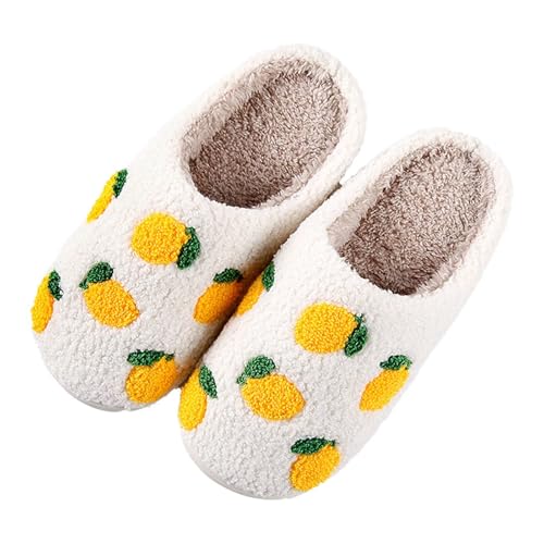 JAMANDUO Womens Mens lemon Slippers Fruit Slippers...