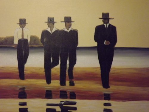 Peinture à l'huile sur toile Le Gangster pour masquer un mur vide avec un tableau chic
