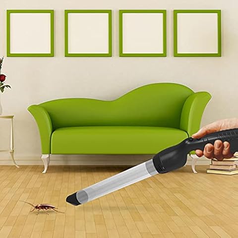 Magent Handheld Bug Catcher Vacuum with LED Light - Battery Operated Humane Long Handle Spider Catcher Insect Trap - Pest Control for Home Indoor - Battery Not Included Cover