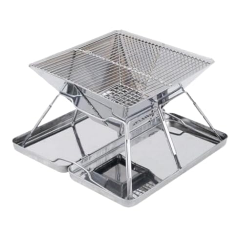 Poêle de camping portable multifonction avec barbecue et poêle à charbon