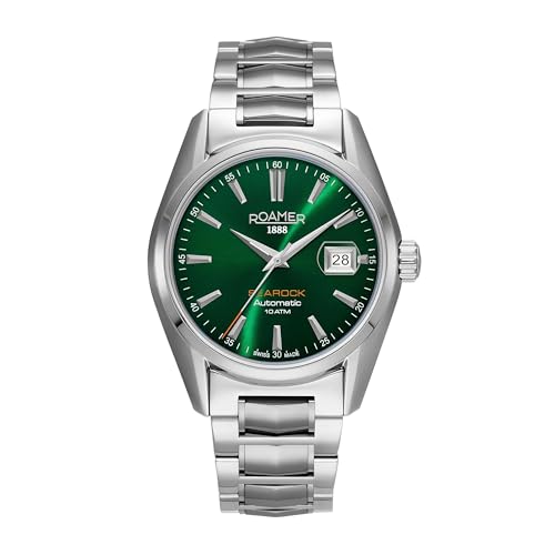 Quartz Roamer - Date watch Searock Automatic - Quartz movimento dell\'orologio - Larghezza della cassa: 42 mm - Acciaio inossidabile - Green - 10 ATM