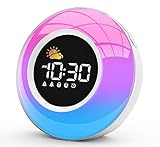 Kids Alarm Clock for Bedrooms, Toddler Sleep Training Clock with Night Light, Sound Machine, Dual Alarm - Dimmable Children Wake Up Clock, Birthday Gift Ideas for 3 4 5 6 7 8 9 10 11 12 Girls Boys