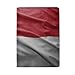 Reisepasshülle aus Leder, Motiv indonesische Flagge