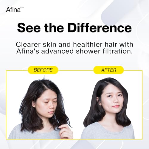 image for Afina Filtered Shower Head, Filter for Hard Water | Improves Skin & Ha