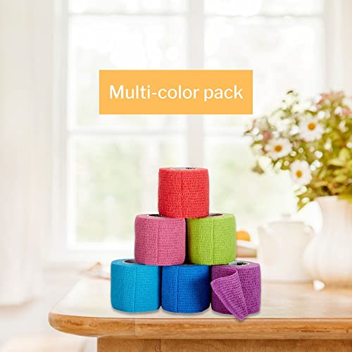Mckesson Elastic Self Adherent Cohesive Bandage, Multi-Color, Non-Sterile, 2 In X 5 Yds, 1 Count, 36 Packs, 36 Total #TOP4