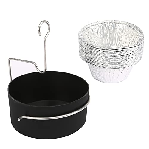 Image of Uniflasy Grill Grease Tray Cup and Grease Clip fits CharBroil /Kenmore Gas Grill, Grease Tray with Aluminum Foil Liner (15Pack), Grease Catch Cup for Masterbuilt 30 inch & 40 inch, Kenmore and More Grills
